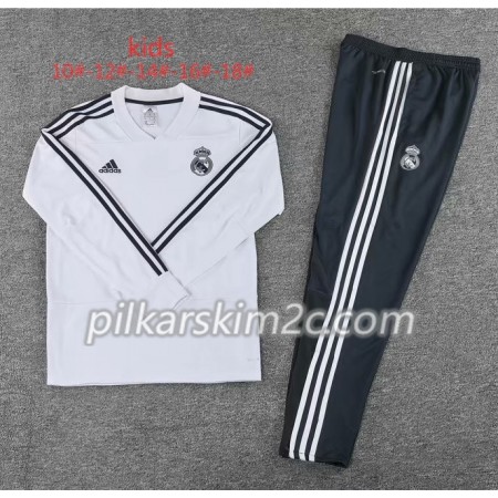 Real Madryt Dziecięca Komplet Bluzy Treningowe Biały 2018-2019